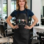 Personalized Hair Styling Tools Flower Adjustable Apron with Name and Pocket Birthday Barber Shop Opening Gift for Barbers Hair Stylists