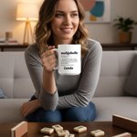 Personalised Mahjaholic 11 oz 15 oz Ceramic Mug with Name Birthday Mahjong Club Christmas Gift for Mahjong Lover Player