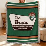 Coperta personalizzata del Parco Nazionale Wilderness Adventure con nappe Anno e nome Attività all'aperto Regalo da campeggio per gli amanti della natura