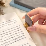 Personalized Mother of Pearl Effect Birth Flower PU Leather Magnetic Bookmark Clip with Name Daily Use Birthday Gift for Book Lovers