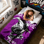 Personalized Skateboard Silhouette Soft Throw Blanket with Name Home Decor Christmas Birthday Gift for Family Friends Kids Teenagers