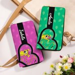 Personalized Cartoon Long-Tailed Leopard Marsupilami Hand Wallet Purse with Name and Zipper Birthday Christmas Gift for Her | Callie × Marsupilami®