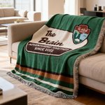 Coperta personalizzata del Parco Nazionale Wilderness Adventure con nappe Anno e nome Attività all'aperto Regalo da campeggio per gli amanti della natura