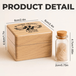 Personalised Angel Wings Photo Pet Fur Keepsake Bottle Box Set with Name and Year Anniversary Gift for Pet Owners