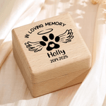 Personalised Angel Wings Photo Pet Fur Keepsake Bottle Box Set with Name and Year Anniversary Gift for Pet Owners