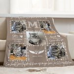 Gepersonaliseerde Multikleur Zachte Deken met Foto en Huisdierpoot met Naam en Datum Woondecoratie en Herinneringsdeken voor Huisdierliefhebbers
