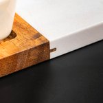 Personalized Engraved Name Kitchen Design Acacia Marble 11 Pcs Cutting Board Coaster Set with Bowl and Spoon Made in USA Housewarming Gift for Family