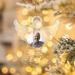 Personalized We Have A Angel Watching Over Us Acrylic Ornament with Photo and Nickname Christmas Tree Decor Memorial Gift for Loss of Loved One