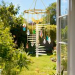 Personalized Photo Rainbow Stairs Paw Prints Heart Wings Wind Chime Sun Catcher with Text Memorial Sympathy Pet Loss Gift for Pet Owners