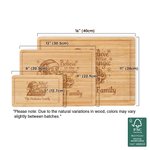 Personalized Magic Santa Claus FSC Bamboo Charcuterie Cutting Board with Engraved Text and Juice Groove Housewarming Christmas Gift for Family