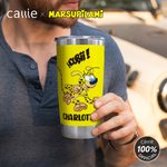 Personalisierte niedlichen langen Schwanz Marsupilami 20 oz Becher mit Namen und Strohhalm Geburtstag Weihnachten Geschenk für Kinder | Callie × Marsupilami®
