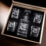 Personalized Racing Whiskey Decanter Glass Box with Engraved Text Birthday Anniversary Gift for Liquor Lovers