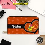 Personalized Cartoon Long-Tailed Leopard Marsupilami Hand Wallet Purse with Name and Zipper Birthday Christmas Gift for Her | Callie × Marsupilami®