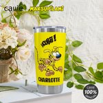 Personalisierte niedlichen langen Schwanz Marsupilami 20 oz Becher mit Namen und Strohhalm Geburtstag Weihnachten Geschenk für Kinder | Callie × Marsupilami®