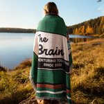 Coperta personalizzata del Parco Nazionale Wilderness Adventure con nappe Anno e nome Attività all'aperto Regalo da campeggio per gli amanti della natura