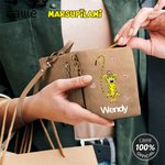 Personalized Yellow-Spotted Leopard Marsupilami Butterfly PU Leather Wallet with Name Birthday Anniversary Gift for Women | Callie × Marsupilami®