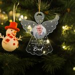 Personalized We Have A Angel Watching Over Us Acrylic Ornament with Photo and Nickname Christmas Tree Decor Memorial Gift for Loss of Loved One