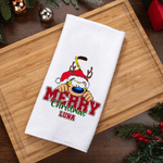 Personalized Long Tailed Marsupilami Merry Christmas Waffle Tea Towel with Name Kitchen Use Christmas Gift for Family Friend  | Callie × Marsupilami®