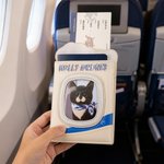 Personalised Pet Photo PU Leather Passport Holder with Name Text and Card Slots Travel Business Essential Birthday Gift for Pet Lover Traveler