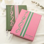 Personalized Pearl A5 Journal Notebook with Name and Year Sorority Bid Day Initiation Big Little Gift for Sorors