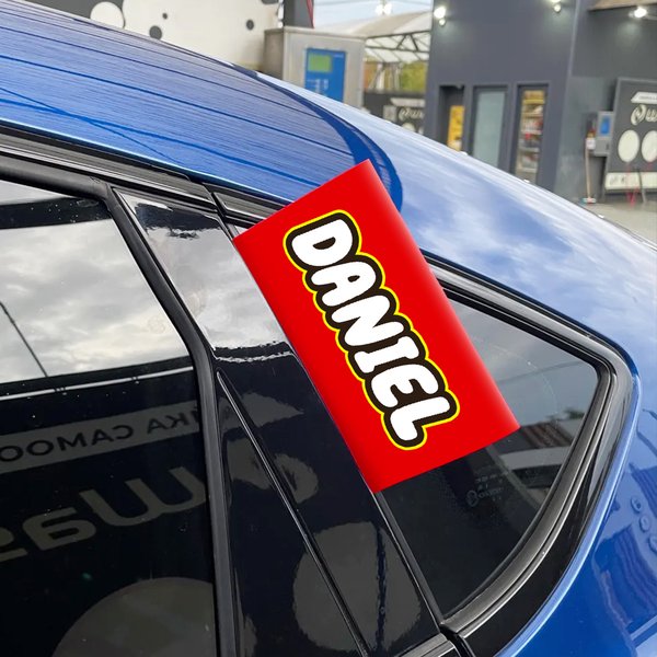 Nome personalizzato Etichetta impermeabile per auto Decoro per auto Nuovo regalo per gli amici della famiglia Proprietari di auto