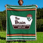 Coperta personalizzata del Parco Nazionale Wilderness Adventure con nappe Anno e nome Attività all'aperto Regalo da campeggio per gli amanti della natura