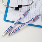 Personalized NICU Baby Blanket Design Glitter Retractable Ballpoint Pen with Text Birthday Appreciation Gift for Nurse Doctor