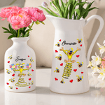 Personalized Yellow-Spotted Leopard Marsupilami Ceramic Vase with Name Home Decor Christmas Birthday Gift for Family Friends | Callie × Marsupilami®
