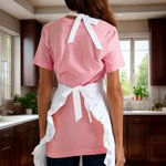 Personalised Cute Bow Ruffle Apron with Name Heart Pocket and Adjustable Neck Strap Birthday Housewarming Christmas Gift for Woman Mom Wife