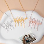 Collier personnalisé Votre Silhouette Toujours Avec Moi 1-6 Ligne Chiens Chats avec Nom Anniversaire Cadeau pour les propriétaires d'animaux de compagnie