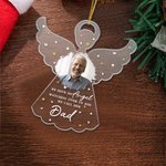 Personalized We Have A Angel Watching Over Us Acrylic Ornament with Photo and Nickname Christmas Tree Decor Memorial Gift for Loss of Loved One