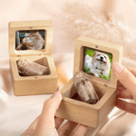 Personalised Angel Wings Photo Pet Fur Keepsake Bottle Box Set with Name and Year Anniversary Gift for Pet Owners