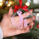 Gepersonaliseerd Glitter Golfer Silhouet Kerst Ornament met Naam en Jaar Huisboom Decoratie Kerst Cadeau voor Golfliefhebbers