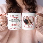 Henkilökohtainen sydänlinja valokuva 11 oz 15 oz Keraaminen kahvimuki nimillä Päivittäinen käyttö Ystävänpäivä lahja pariskunnille