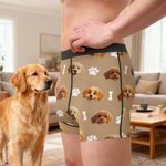 Personalised Paw Bone 3D Cartoon Pet Face Photo Men's Underwear Boxer Brief Valentine's Day Anniversary Birthday Gift for Husband Boyfriend