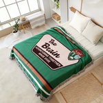 Coperta personalizzata del Parco Nazionale Wilderness Adventure con nappe Anno e nome Attività all'aperto Regalo da campeggio per gli amanti della natura