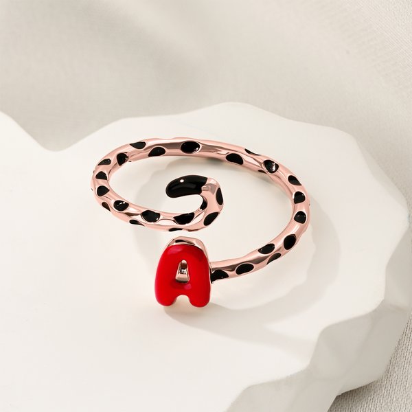 Personalized Long Tailed Marsupilami Shape Ring with Name Friendship Birthday Christmas Gift for Women Girls | Callie × Marsupilami®