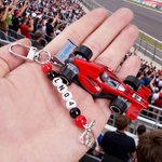 Personalised F1 Race Car Portable Keychain Bag Charm with Text and Beaded Daily Use Birthday Gift for Motorsport Fans
