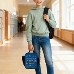 Personalised Multi-Color Children's Construction Vehicle Backpack Pencil Case Lunch Bag Set with Name Back-To-School Birthday Gift for Boys Girls