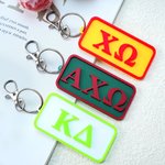 Personalized Multicolor Greek Letter Keychain Bag Charm Daily Use Sorority Bid Day Birthday  Gift for Friends Girls | Callie × Affinity Licensing