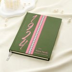 Personalized Pearl A5 Journal Notebook with Name and Year Sorority Bid Day Initiation Big Little Gift for Sorors