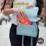 Personalized Yellow-Spotted Leopard Marsupilami Butterfly PU Leather Wallet with Name Birthday Anniversary Gift for Women | Callie × Marsupilami®