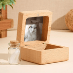 Personalised Angel Wings Photo Pet Fur Keepsake Bottle Box Set with Name and Year Anniversary Gift for Pet Owners