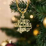 Adorno de Navidad Personalizado de Leopardo de Cola Larga Mateo con Nombre Regalo de Navidad para Familia Amigos | Callie × Marsupilami