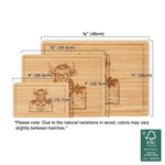 Personalized Engraved Christmas-Themed FSC Charcuterie Bamboo Cutting Board with Text and Juice Groove Housewarming Christmas Gift for Family