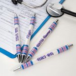 Personalized NICU Baby Blanket Design Glitter Retractable Ballpoint Pen with Text Birthday Appreciation Gift for Nurse Doctor