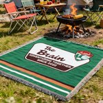 Coperta personalizzata del Parco Nazionale Wilderness Adventure con nappe Anno e nome Attività all'aperto Regalo da campeggio per gli amanti della natura