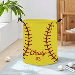 Cesta de almacenaje impermeable multideporte personalizada con asa Nombre y número Regalo de inauguración de la casa para los amantes del deporte en familia