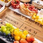 Personalized Engraved Name Kitchen Design Acacia Marble 11 Pcs Cutting Board Coaster Set with Bowl and Spoon Made in USA Housewarming Gift for Family