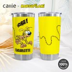 Personalisierte niedlichen langen Schwanz Marsupilami 20 oz Becher mit Namen und Strohhalm Geburtstag Weihnachten Geschenk für Kinder | Callie × Marsupilami®